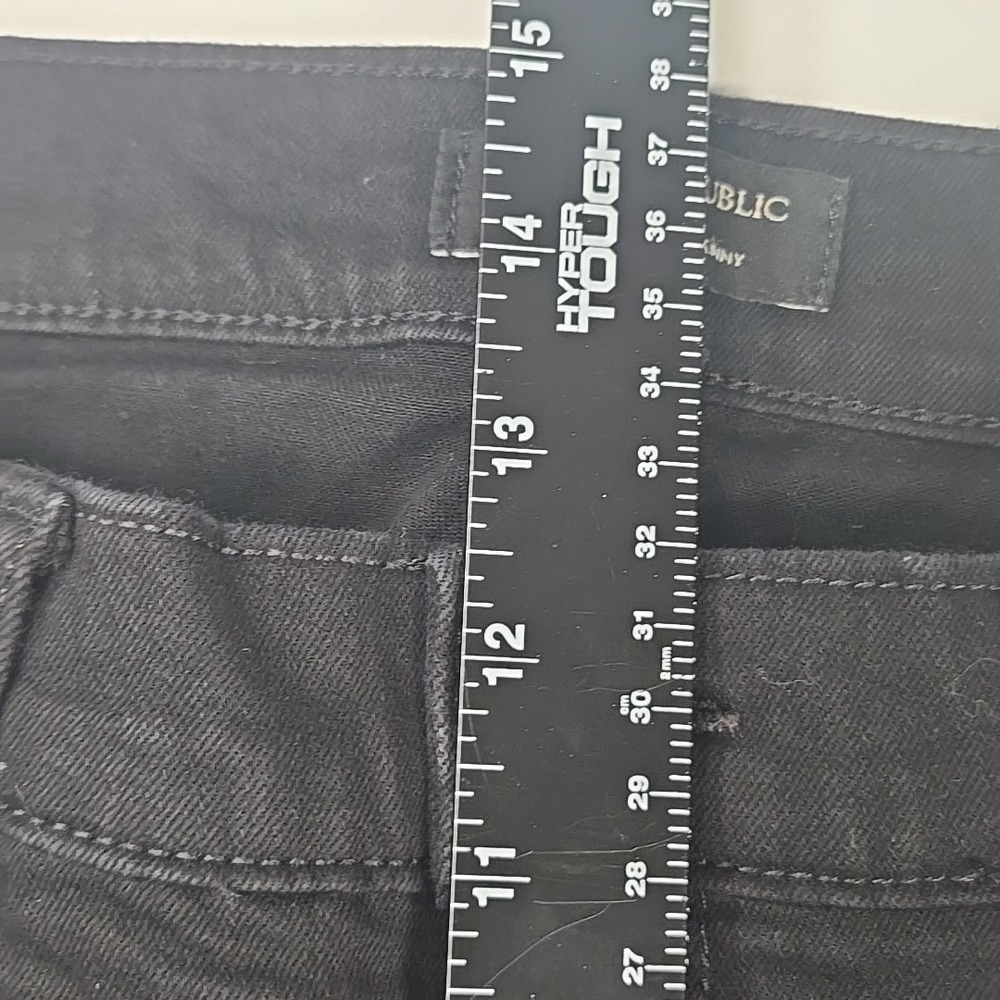 Banana Republic Curvy High-rise Skinny Black Denim Women's Jeans 33/16 - Picture 4 of 10
